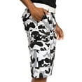thumbnail image 6 of G-Style USA Men's Relaxed Fit Belted Camo Cargo Shorts - Black/White - 40, 6 of 6