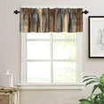 thumbnail image 4 of Rustic Farmhouse Valance Curtain, Retro Barn Wood Antique Brown Grey Farm Wooden Planks Curtains Treatments for Bedroom Living Room Kitchen, 4 of 5