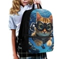 thumbnail image 3 of Jeiento Cute Cat Backpack for Boys 8-10 10-12 School Bags Elementary Middle School Bookbag Back Pack Purse Kids Girls Daycare Satchel Bag Blue Ocean 17inch Children Daypack, 3 of 6