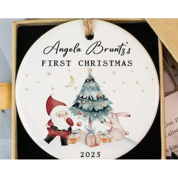 Personalized Baby's First Christmas Bauble, First Christmas Ornament, First Christmas Bauble, Baby First Xmas Tree Decoration, Keepsake