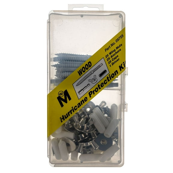 Midwest Fastener 1/4"-20 x 2-3/4" White Ruspert Coated Wood Hurricane Kit (25 pcs.)