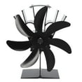 thumbnail image 6 of Ouitble Heat Powered Stove Fan, 7 Blade Aluminum Alloy Thermoelectric Fireplace Stove Fans for Wood Log Burners Fireplace(Black), 6 of 8
