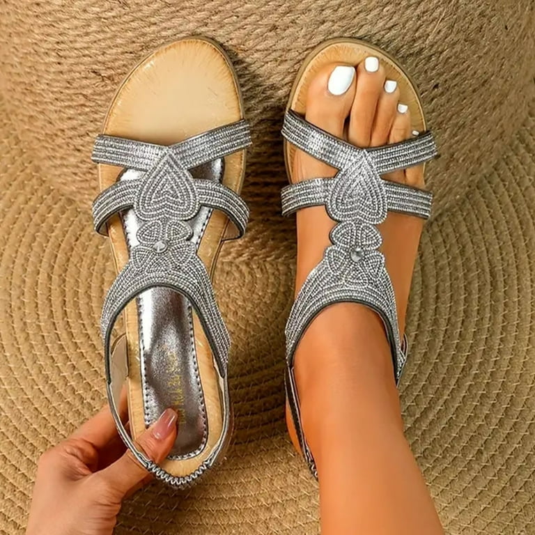 FUFUDDK Next Day Delivery Items Prime Women Sandals Fashionable New Pattern Simple Color Block Open Toe Breathable Back Zipper Slim High Heels Womens
