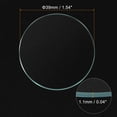 thumbnail image 2 of Uxcell 39mm Dia. Round Flat Watch Crystal Lens Glass Replacement Parts for Watchmaker Repair, Clear 6 Pack, 2 of 5