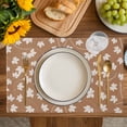 thumbnail image 4 of Maple Leaf Placemats Set of 8, Retro Fall Dark Beige Autumn Leaves Placemats for Dining Table, Place Mats for Kitchen Tabletop, Waterproof Wipeable Dining Table Mats Set, 4 of 9