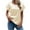 Beige, variant on Womens Summer Tops Fashion Women's Summer Round-Neck Solid Short Sleeve Top blouses for Women