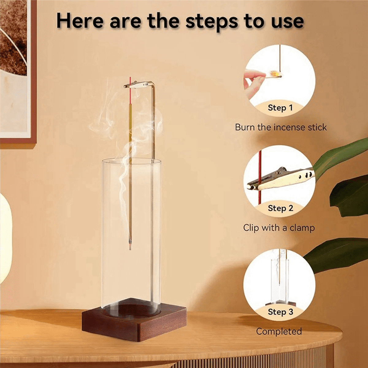 2X Incense Holder for Sticks,10Inch Anti Ash Flying Incense Holder with Removable Ash Catcher,Upside Down Incense Burner