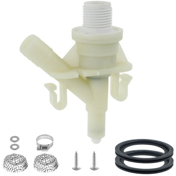 385311641 RV Toilet Water Valve Kit and 385311658 Flush Ball Seal Replacement for 300/301/310/320 RV Toilets