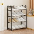 thumbnail image 2 of Clearance under 5 Shoe Rack Shoe Rack Storage Organizer With 4 Tiers Metal Shelves For Bedroom Closet Entry Dorm Room, 2 of 10
