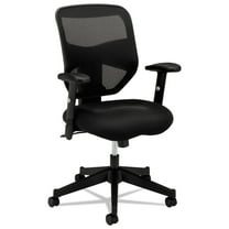 basyx VL531 Series High-Back Work Chair, Mesh Back, Padded Mesh Seat, Black