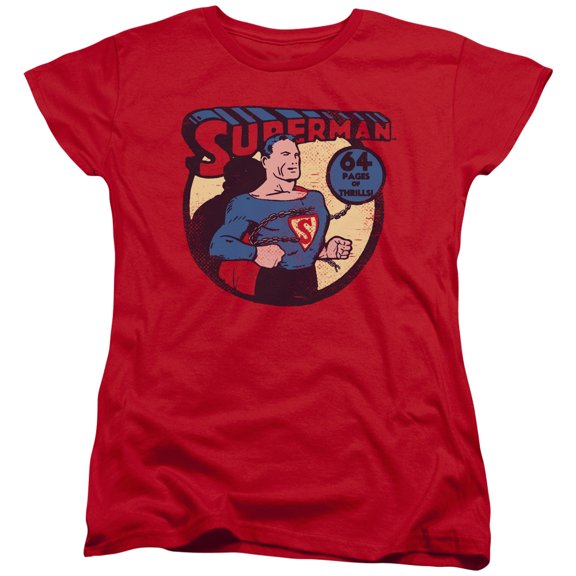 DC Comics Superman 64 S/S Women's T-Shirt Red