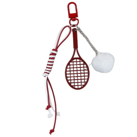 Huhudde Unique Soft Plush Bag Charm Racket Ball Bag Pendant Fashionable Bags Decoration and Fun Keychain For Trendsetters