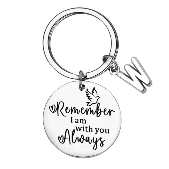 Stainless Steel Keychain Remember I Am With You Always Inspirational Gift