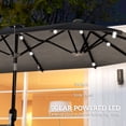thumbnail image 4 of Outsunny Parasol de Patio Double Face de 10 Pi, Parasol d'Extérieur, Gris Foncé, 4 of 10