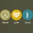 thumbnail image 3 of CafePress - Peace Love Teach Dark T Shirt - Men's Classic Graphic Cotton T-Shirt, 3 of 4