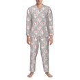 thumbnail image 3 of Sikiie Beautiful Rabbit1 Mens Pajama Set, Soft Warm Long Sleeve Sleepwear, Cozy Button-Down Pjs for Men-Medium, 3 of 7