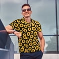 thumbnail image 4 of Fotbe Sunflower 6 Camiseta Polo de Golf para Hombre con Estampado – Camisa Deportiva Transpirable con Cuello Abotonado-Small, 4 of 6