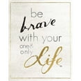 thumbnail image 3 of h.artworks 12x14 Black Modern Framed Museum Art Print Titled - Be Brave and Dream I, 3 of 5