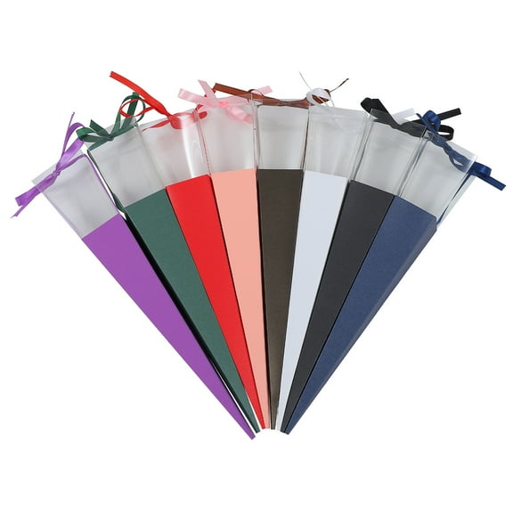 Monyance Single Flower Box 8Pcs Flower Bouquet Box for Gift Wrapping and DIY(12.4X3.94X0.04Inches)