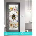thumbnail image 5 of Window Privacy Film Rustic Bee Garland Stained Glass Window Film Decorative Sun Block Window Cover Spring Floral Watercolor Window Clings Static Adhesive Sticker for Bathroom 17.7"x39.3", 5 of 7