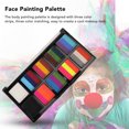 thumbnail image 3 of Body Painting Palette, Water Based High Saturation Face Body Makeup Paint Kit Easy Cleaning Professional  for Opera Performance, 3 of 8