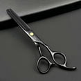 thumbnail image 4 of Tijeras de peluquería doradas de 15 cm (6 pulgadas) de acero inoxidable japonés con cuchillas afiladas de precisión., 4 of 5