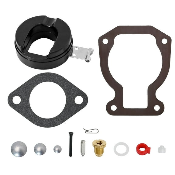 Anxingo Carburetor Carb Repair Kits with Float Replacement for Johnson Evinrude 9.9HP 15HP 1974-1988,Replace 398453