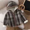 thumbnail image 2 of KyCheLot Girls Warm Jacket Full Zip Vintage Plaid Flannel Hooded Fleece Lined Shirts Jackets Schoolwear 1-7 Years, 2 of 3