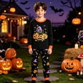 thumbnail image 2 of FEDPOP Toddler Boys Girls Halloween Pajamas Kids 2 Pieces Allover Prints Jammies Set Pjs Sleepwear 4T, 2 of 7