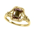 thumbnail image 2 of Star K� Octagon Emerald Cut 8x6 Genuine Smoky Quartz Vintage Look Split Shank Ring, 2 of 9