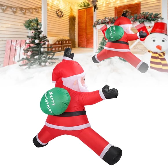 Inflables Navidad Papá, 8.2 Pies Inflables Disparo Navidad Santa Claus Con Luz LED Para Jardín Patio Al Aire Libre En Interiores, Decoración Vacaciones Navidad