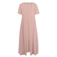 thumbnail image 4 of HomeGardon Liquidation! Robes d'Été pour Femmes 2025, Robes d'Été pour Femmes, Robe Unie Décontractée d'Été pour Femmes à Col Rond et Manches Courtes, P-XXXXXL, 4 of 4