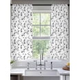 thumbnail image 2 of Gray Botanical Sheer Curtains 72 Inch Length 2 Panels Set, Retro Blossom Floral Farmhouse Wildflower Voile Window Treatment Rod Pocket Curtains Sheers Drapes for Bedroom/Living Room/Kitchen 52"x72"x2, 2 of 7