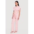 thumbnail image 2 of Women's Striped Textured Knit Boot Cut Casual Pants, 2 of 4