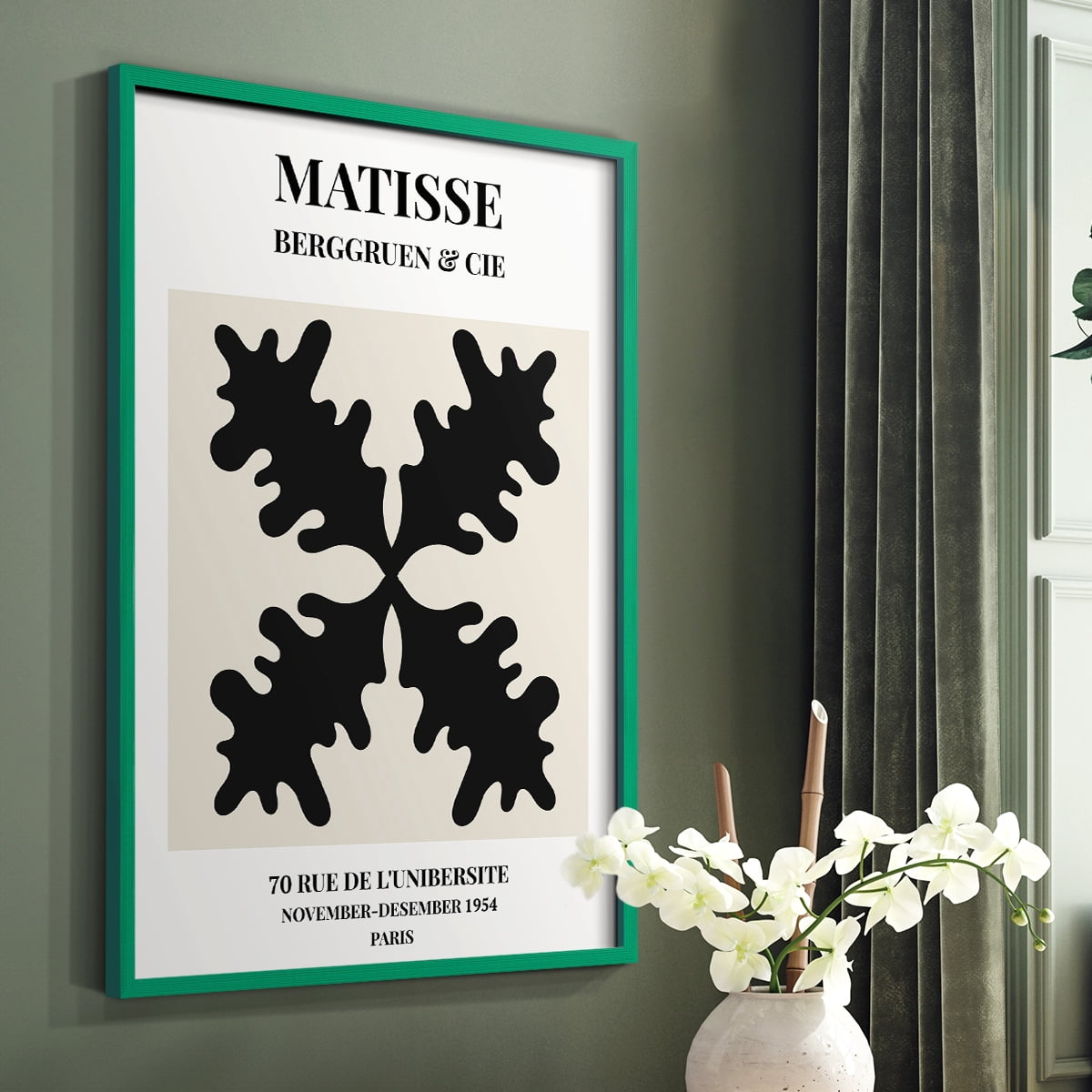 Matisse CXLVI Framed Print in Green Solid Wood 8 x 10 Framed Print