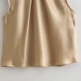 thumbnail image 4 of YTDSCS Womens Sleeveless Shirt Summer Halter Tank Blouse Tops Satin Textured Dress Shirt for Women's XS-L, 4 of 9