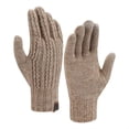 thumbnail image 2 of GPOECD Winter Gloves Solid Color Knitted Warm Mittens Suitable for Both Men and Women Providing Cold Weather Comfort, 2 of 9