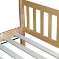 thumbnail image 5 of Miniyam Wood Twin Size Bed with House-Shaped Design for Kids and Teens, Oak, 5 of 8