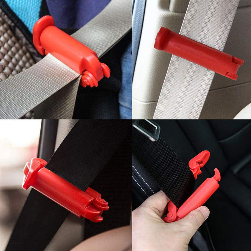 Gray Car Seat Belt Adjuster and Pillow with Clip for Kids Travel Neck Support Headrest Safety Belt Pillow Car Seat Strap Protector Seatbelt Adjuster Vehicle Shoulder Pads for Baby Children Adult 