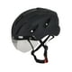 thumbnail image 5 of Casco de bicicleta con parabrisas, correa ajustable, absorción de impactos, extraíble. Negro, 5 of 9