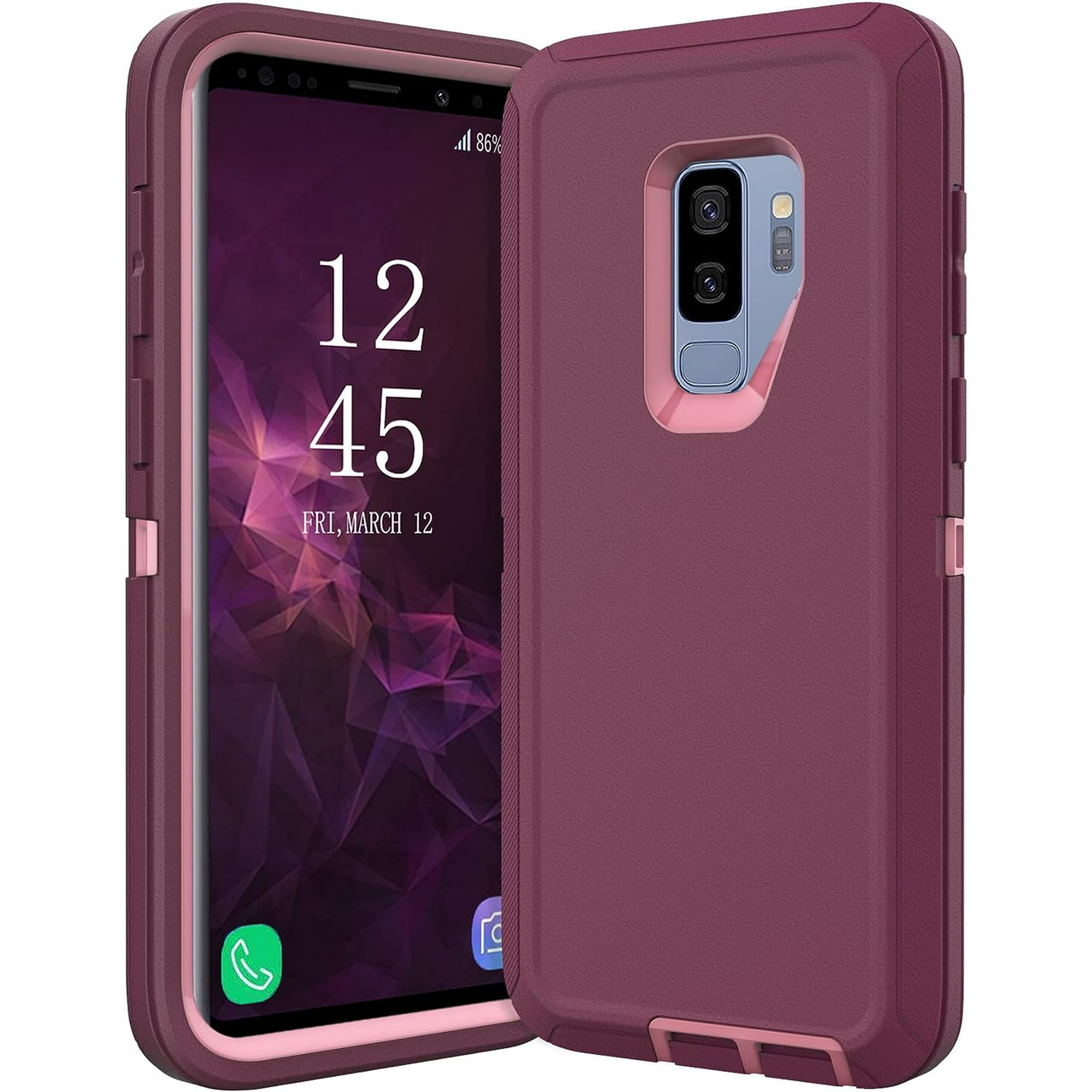for Samsung Galaxy S9 Plus Case,Shockproof Dropproof for Samsung S9 Plus Case,Heavy Duty Protective Galaxy S9 Plus Csae,S9 Plus Case 6.2 Inch(Purple/Pink)