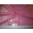 thumbnail image 2 of 10 Yard Lot Fabric Stretch Glitter Mesh Sequin Dots Magenta Pink and Gold Sheer Sparkle L50, 2 of 2