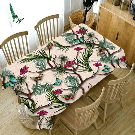 

Fashion Vintage Butterfly Printed Tablecloth Home Party Rectangle Tablecloth Wedding Fireplace Stain Resistant ration