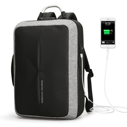 Mochila de Negocios Mark Ryden. Puerto de carga USB, bolsillo antirrobo, correas acolchadas y repelente al agua. Para laptop de 15.6". Mark Ryden MR6832-07