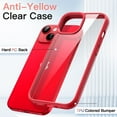 thumbnail image 3 of JETech Case for iPhone 14 Plus 6.7-Inch, Shockproof Phone Bumper Cover, Solid Color Matte TPU Frame, Anti-Scratch Clear Back (Red), 3 of 6