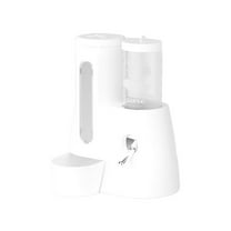 Automatic Hamster Water Bottle with Food Bowl - 2-in-1 No Small Animal Water Dispenser and Feeder Leakproof Cage Accessories for Hamsters Gerbils Mice Hedgehogs