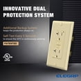 thumbnail image 4 of GFCI Outlet 20 Amp, Self-Test GFCI Electrical Outlet with Thinner Design, TR Tamper Resistant GFCI Receptacle, Ground Fault Circuit Interrupters with Wall Plate, UL Listed, Light apricot 2PC, 4 of 7