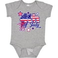 thumbnail image 3 of Inktastic 4th of July Fireworks Stars and American Flag Boys or Girls Baby Bodysuit, 3 of 5