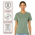 thumbnail image 6 of BELLA + CANVAS Women’s Relaxed Jersey Tee 100% Ring-Spun Cotton Short Sleeve Crew Neck T-Shirt (Asphalt, L), 6 of 7