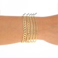 thumbnail image 6 of Nuragold 10K Real Yellow Gold Solid Cuban Curb Link Chain Bracelet 7"-9" (1.5mm-12mm) Italian Jewelry for Men & Women, 6 of 25